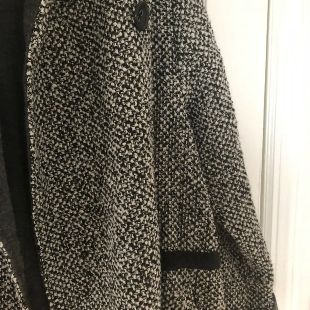 Free People Black and Gray Pea Coat - Picture 3 of 5